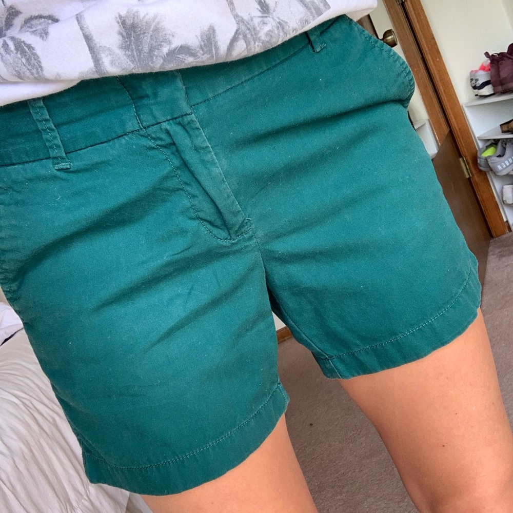 Forest Green J. Crew 100% Cotton Broken-In Chinos